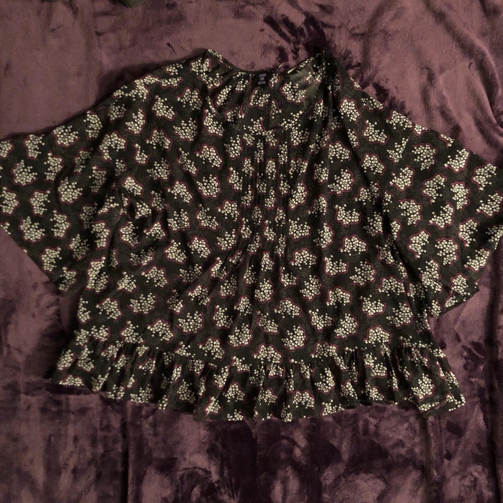 Anna Sui/Uniqlo Romantic Floral Sheer Blouse